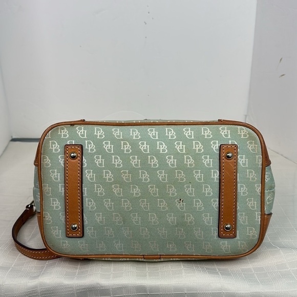 Dooney Bourke Handbag Charlie Satchel Canvas Crossbody Signature Logo Fabric - Picture 5 of 10